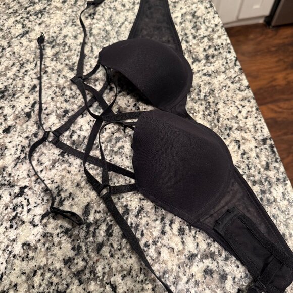 Killstar Magica strappy harness/choker bra L Preowned/*discontinued* - Picture 2 of 7